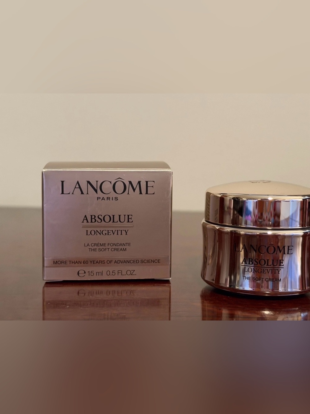 Lancome Absolue Longevity The Soft Cream Travel Size: 0.5 fl oz | 15mL NIB - Picture 3 of 8